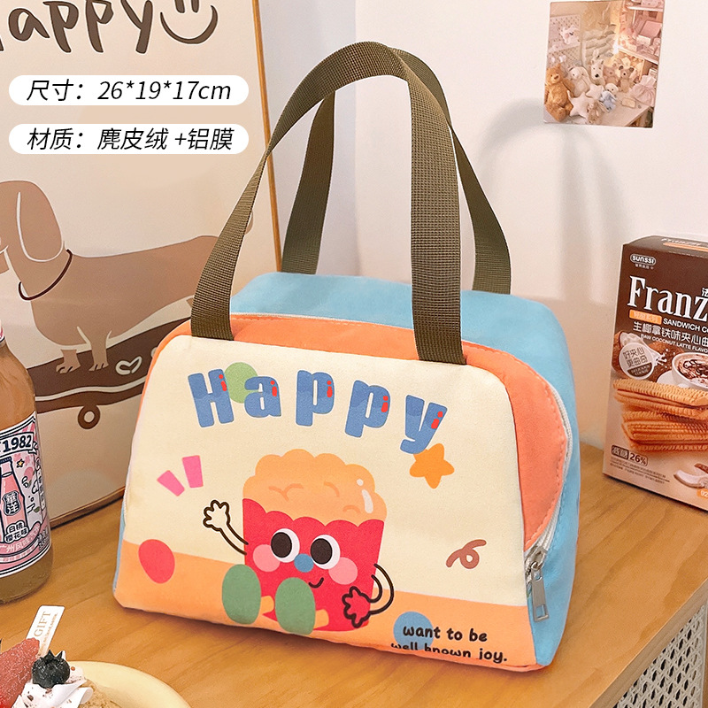 Picture of Portable Lunch Box Bag Heat Preservation Bag Lunch Box Packaging Meal Bag for Students and Office Students with Meal Lunch Bag Thickened Aluminum Foil Bag