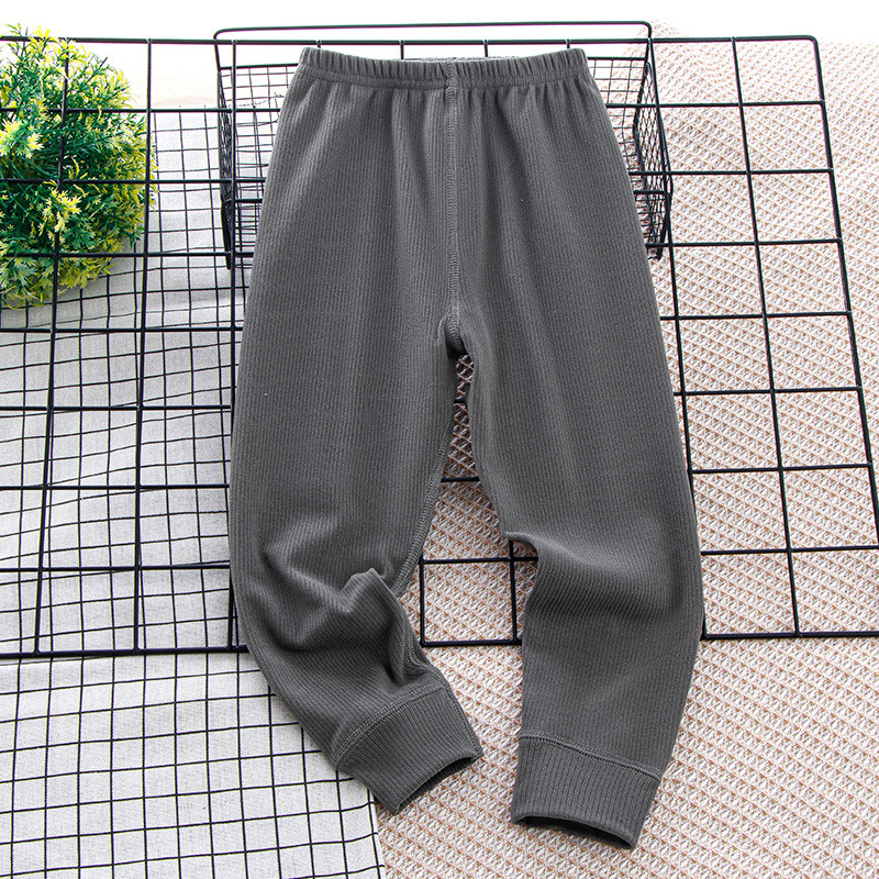 Picture of Children's Home Leggings Double-sided Sanding Soft Pajama Pants Solid Color Autumn and Winter Warm Velvet Pants