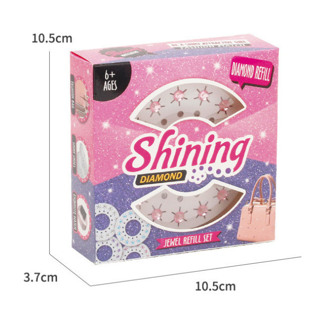 Picture of Cross-border creative sticker drilling machine children Girl Toy gift hair accessories nail drilling machine flash drill magic hair maker drilling machine