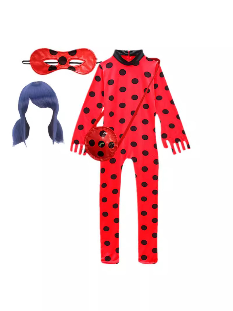 Picture of Anime Costume Floating Bug jumpsuit Children's Stage Performance Costume Black Cat Cosplay Costume Hero jumpsuit