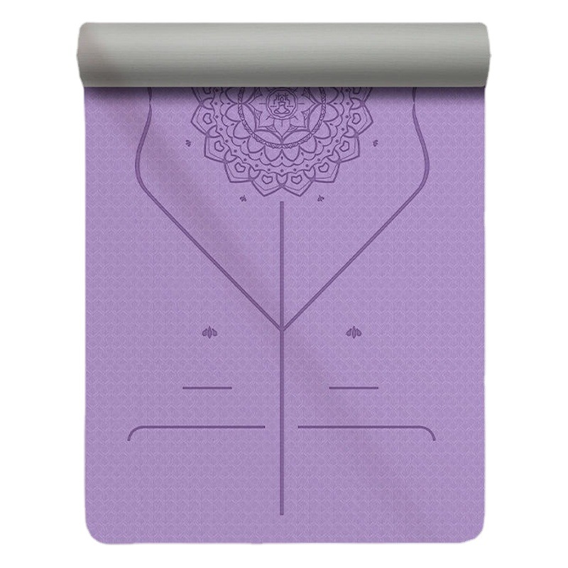 Gym Double-Layer Mat, Thickened 6-8mm Exercise Mat, Non-Slip Dance Mat for Men and Women, Home Wear-Resistant Tpe Yoga Mat