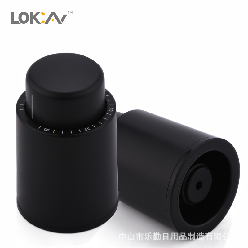 Red Wine Household Wine Suction Exhaust Sealed Fresh Wine Bottle Cork Red Wine Black Vacuum Sealed Wine Cork Silicone