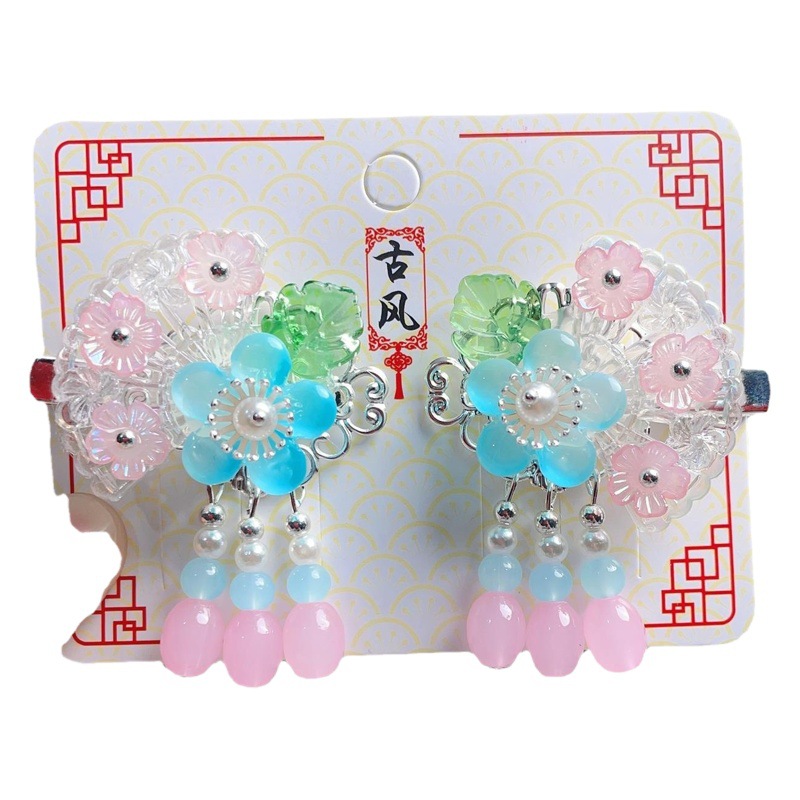 Hanchen Children's Han Dynasty Headwear Hairpin Ancient Costume Accessories Girls New Tassel Step Shake Hairpin Ancient Style Hair Accessories Children's Fun