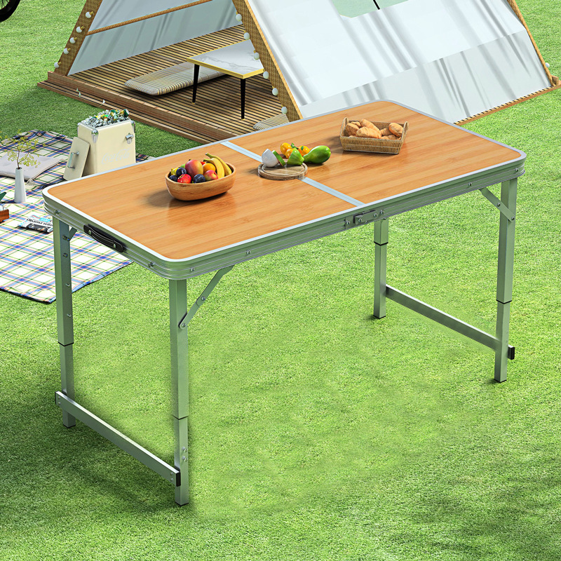 Picture of Outdoor Table Portable Aluminum Alloy Foldable Dining Table Folding Table and Chair Picnic Small Table Stall Table Round Square Tube Table