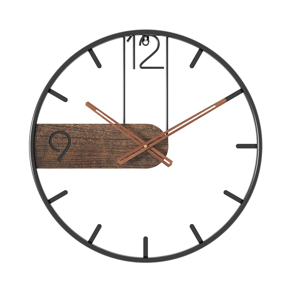 Picture of Nordic style fashion hot selling iron wall clock home living room bedroom clock simple creative light luxury mute clock