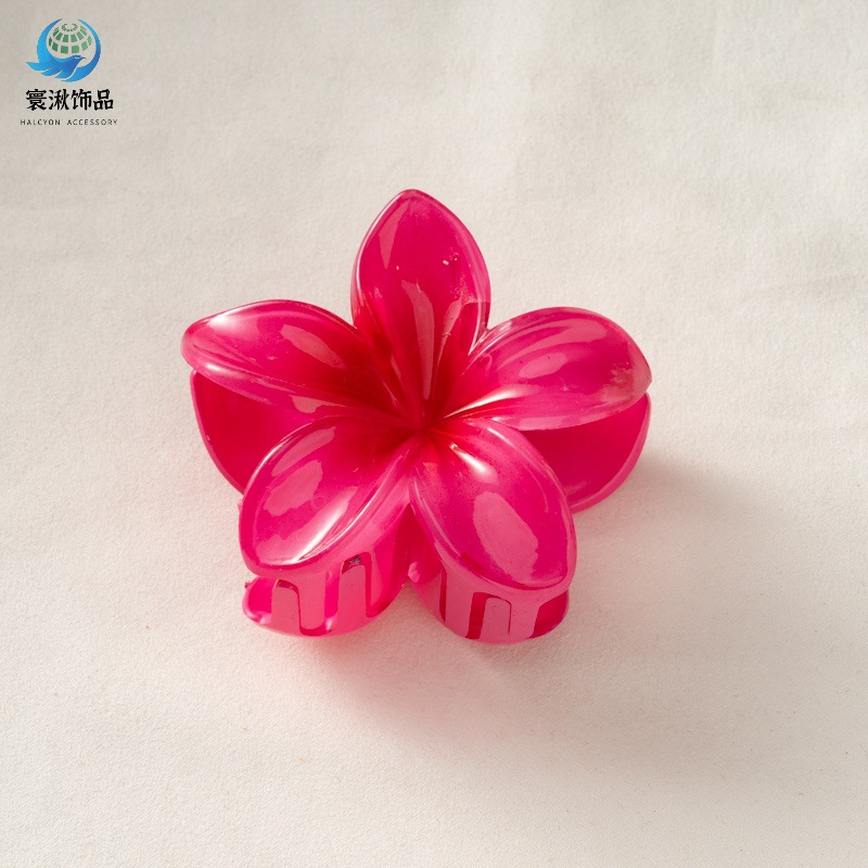 Picture of Cross-border egg flower clip large high-grade gradient Flower hairpin back head updo ponytail shark clip headdress