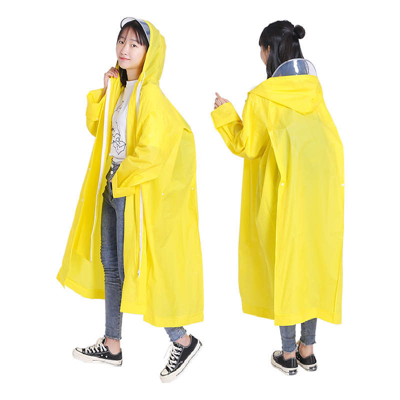 Picture of EVA Raincoat Transparent Adult Raincoat Poncho Tourist Mountaineering Multifunctional Hiking Raincoat Cycling one-part Raincoat