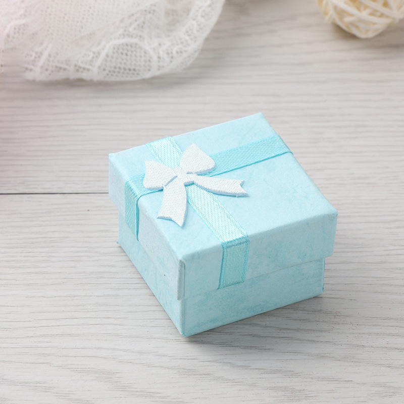 Bowknot Ring Box Jewelry Half-Cover Packaging Box Sturdy and Durable Jewelry Gift Box Pendant Industrial Style Jewelry