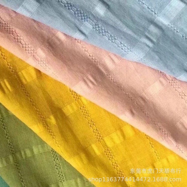 Spot supply of spring and summer New woven jacquard fabric 92G summer Gesharot jacquard shirt skirt material