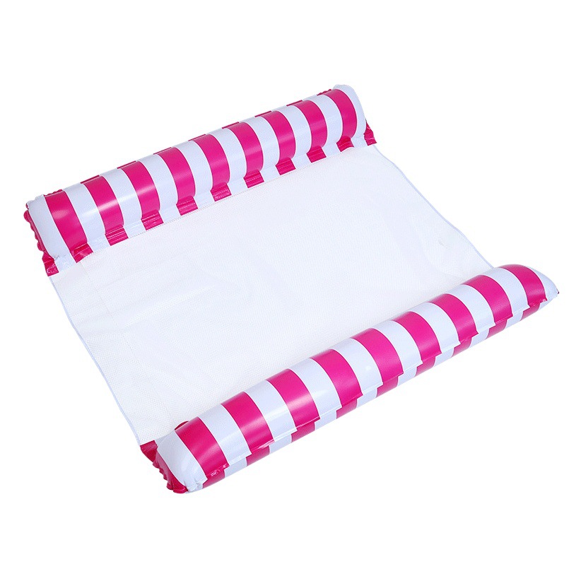 SOURCE Factory new water inflatable striped floating row double floating bed foldable net backrest recliner