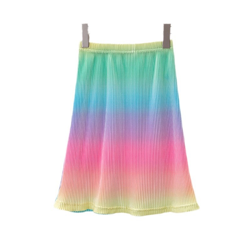 Picture of Girls' Skirt Summer New Simple All-match Skirt Children's A- line Skirt Home Nightdress Children's Pleated Skirt