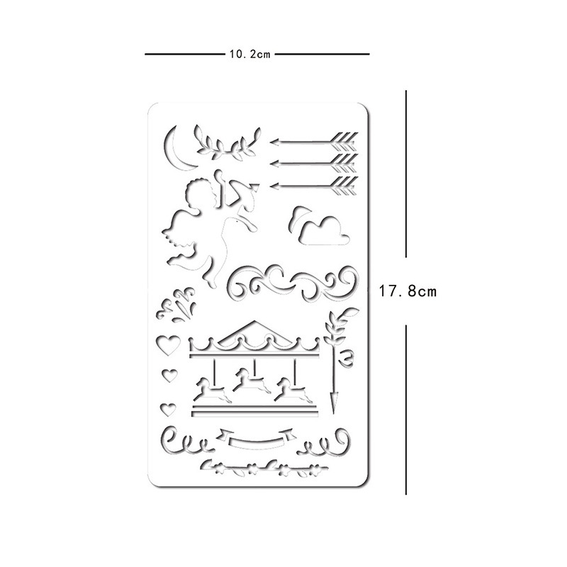 Picture of Amazon Hand Account Drawing Template Bookkeeping DIY Handmade Hollow Edition Account Book Theme Drawing Lace Ruler