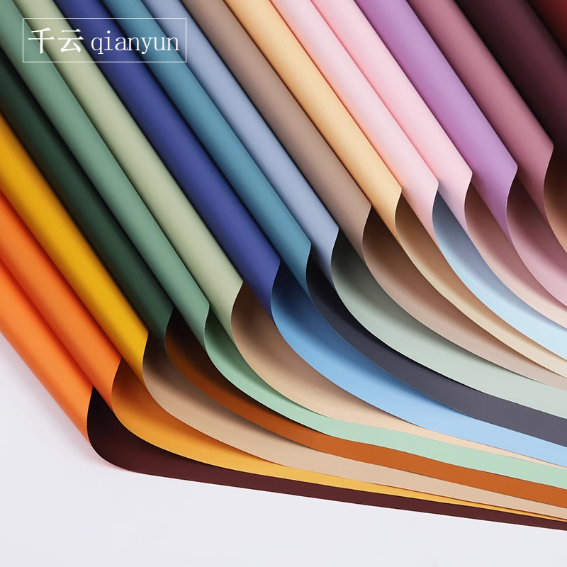 Thickened waterproof two-color Ouya paper bouquet flower wrapping paper Tanabata flower wrapping paper flower shop materials manufacturers wholesale