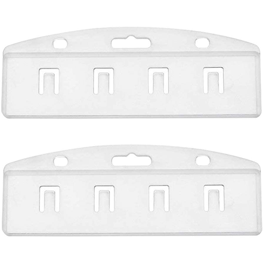 Amazon hot sale in stock semi-cut PS frosted transparent PC card holder ID card holder badge badge holder