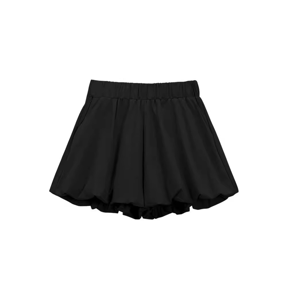 Picture of High-Waisted Lantern Pants for Women, Summer Thin Skirt Pants, 2024 New Style Culottes, Five-Point Floral Shorts, Elegant and Graceful