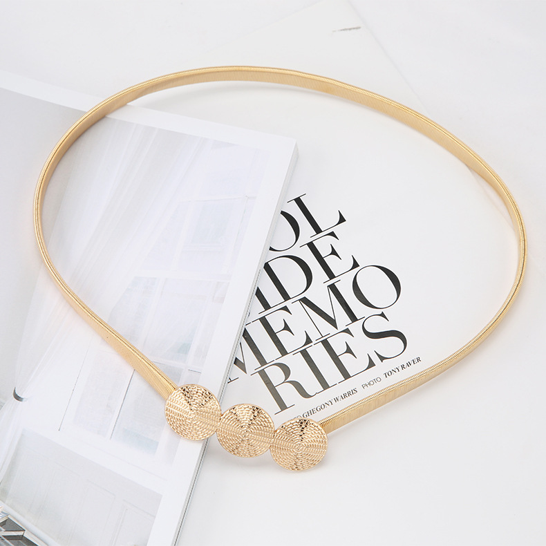 Picture of Metal Spring Belt for Women, Korean Style, Fashionable and Versatile, Dress, Shirt, Sweater, Elastic Waist Chain, Girdle