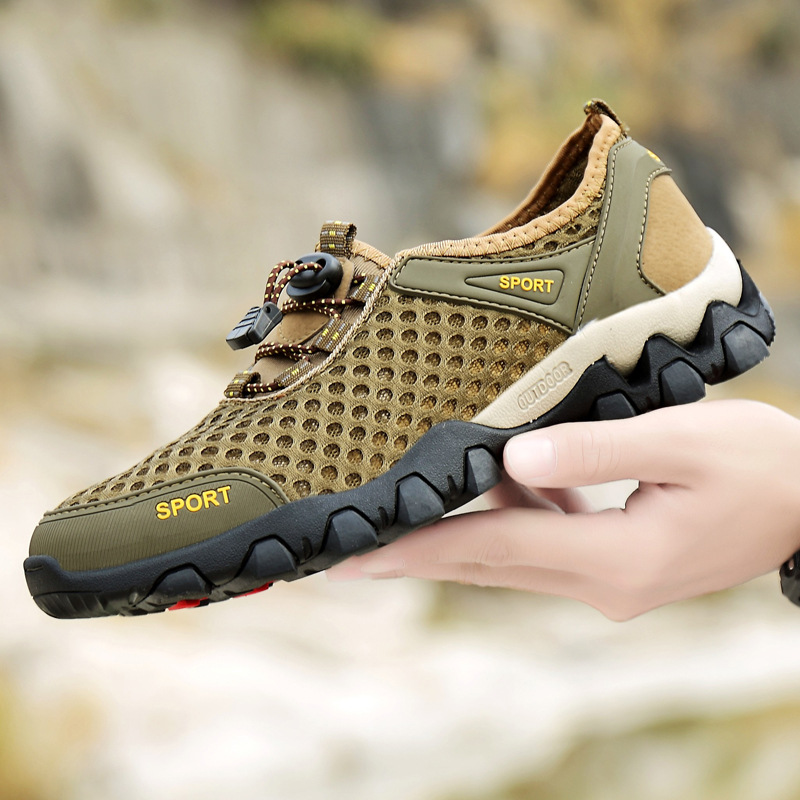 Picture of Summer Mesh Breathable Men's Shoes Mesh Mountaineering Shoes Outdoor Hiking Shoes Lightweight Travel Shoes Comfortable All-match Sneakers