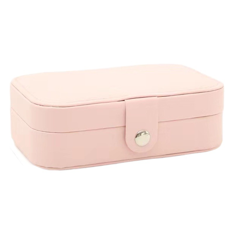 Jewelry box jewelry storage box large capacity earrings necklace ring pu exquisite simple portable jewelry box wholesale