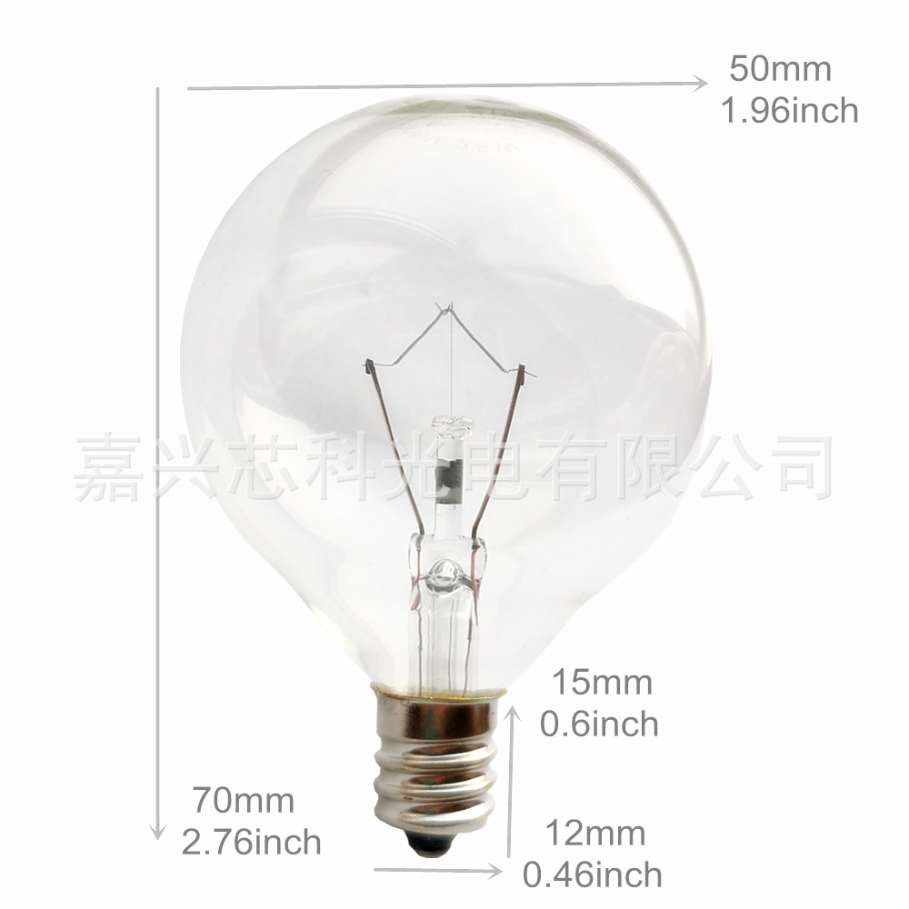 Picture of G 50 110 V120V25W E12 bulb American standard bulb aromatherapy lamp bulb string warm color dimmable