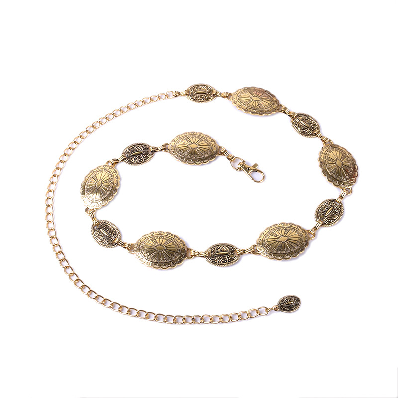 Picture of Cross-Border New Women's Belt, Fashionable and Versatile, Retro-Style Texture Decorative Metal Chain Waist Chain Accessories in Stock