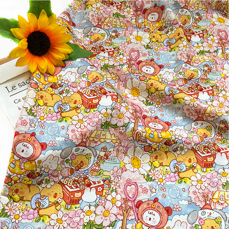 Spring market 32 twill fine sails, cotton brushed fabric, vest, bag, jacket, handmade DIY fabric