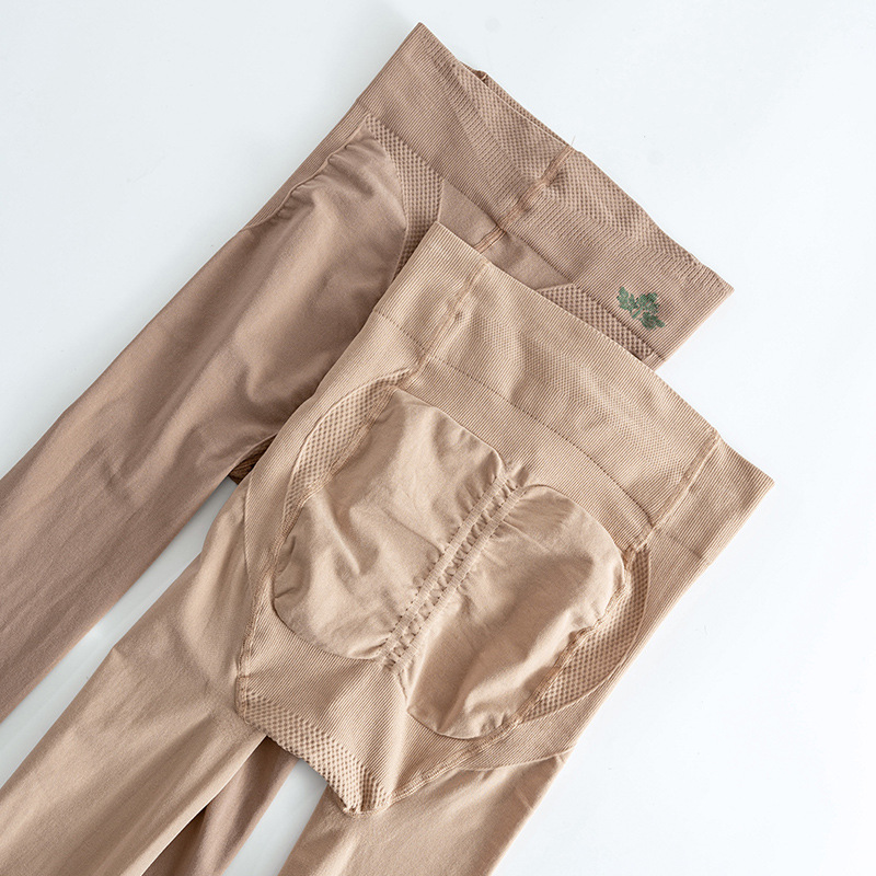 Spring and Autumn New Mid-thickness Women's Outer Wear Leggings High Waist Abdominal Hip-lifting Wormwood Pants Pantyhose Fleshy Slimming Socks