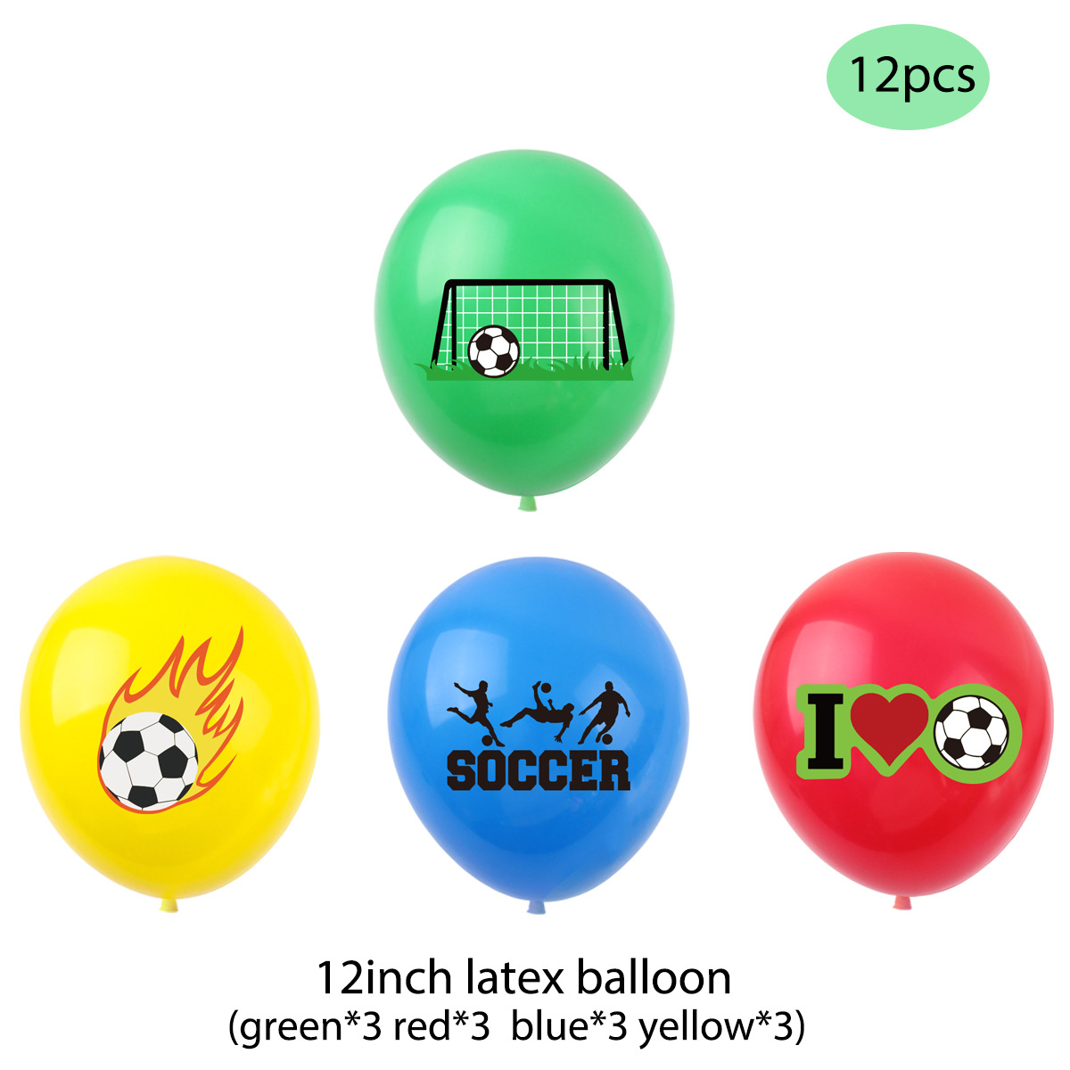Picture of European Cup Football Party Decoration Supplies Goal Fan Event Dress up Balloon Spiral Ornament Banner Flag