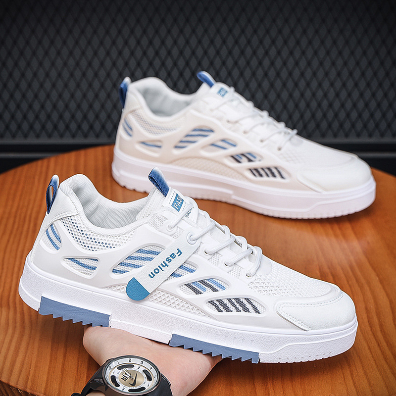 Picture of Men's Shoes 2025 Summer New Breathable Thin Mesh Shoes Korean Fashionable Casual Sneakers Sports Fashion White Shoes
