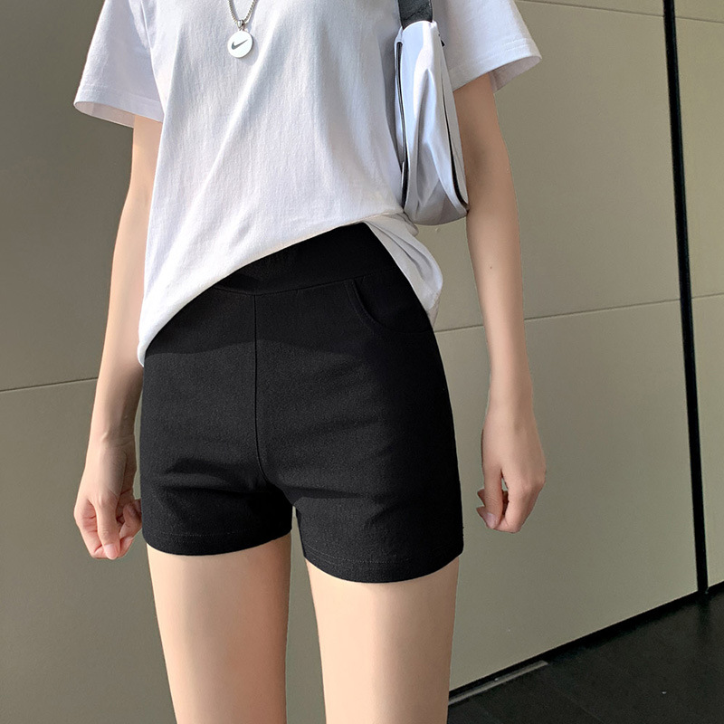 Picture of Bottoming Shorts Women's Summer Pants Outer Wear Not Curling High Waist Black and White Thin Inner Safety Hot Pants Women's Wholesale Foreign Trade