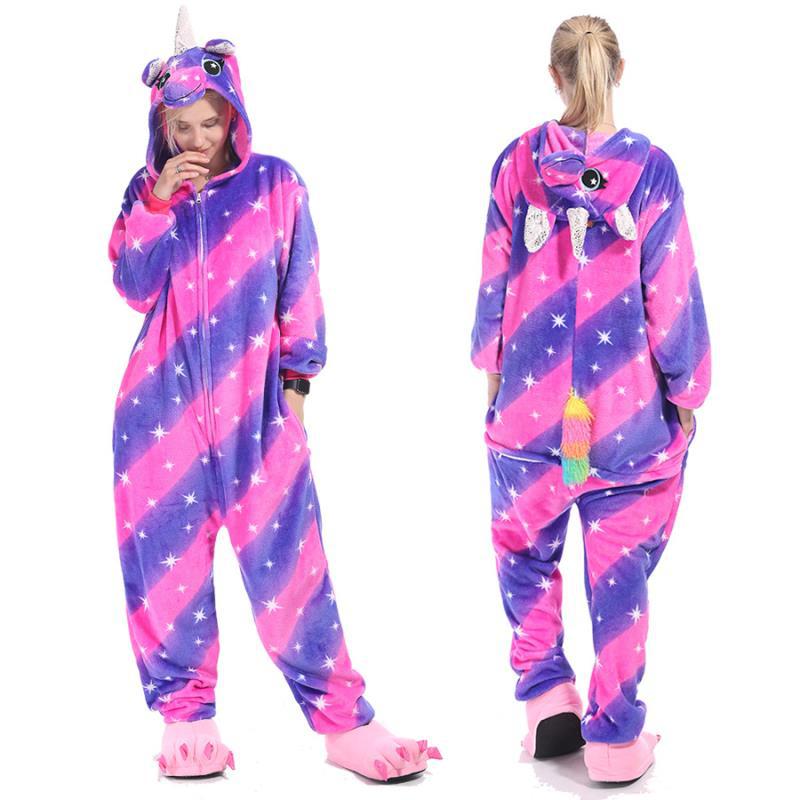 Cross-Border Children's Cartoon One-Piece Animal Pajamas Robe Pegasus Unicorn Thickened Flannel Performance Costume