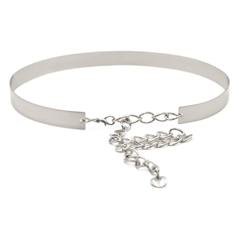Hot female European and American coat dress iron waist seal ladies skirt Joker metal wide accessories waist chain a generation of hair