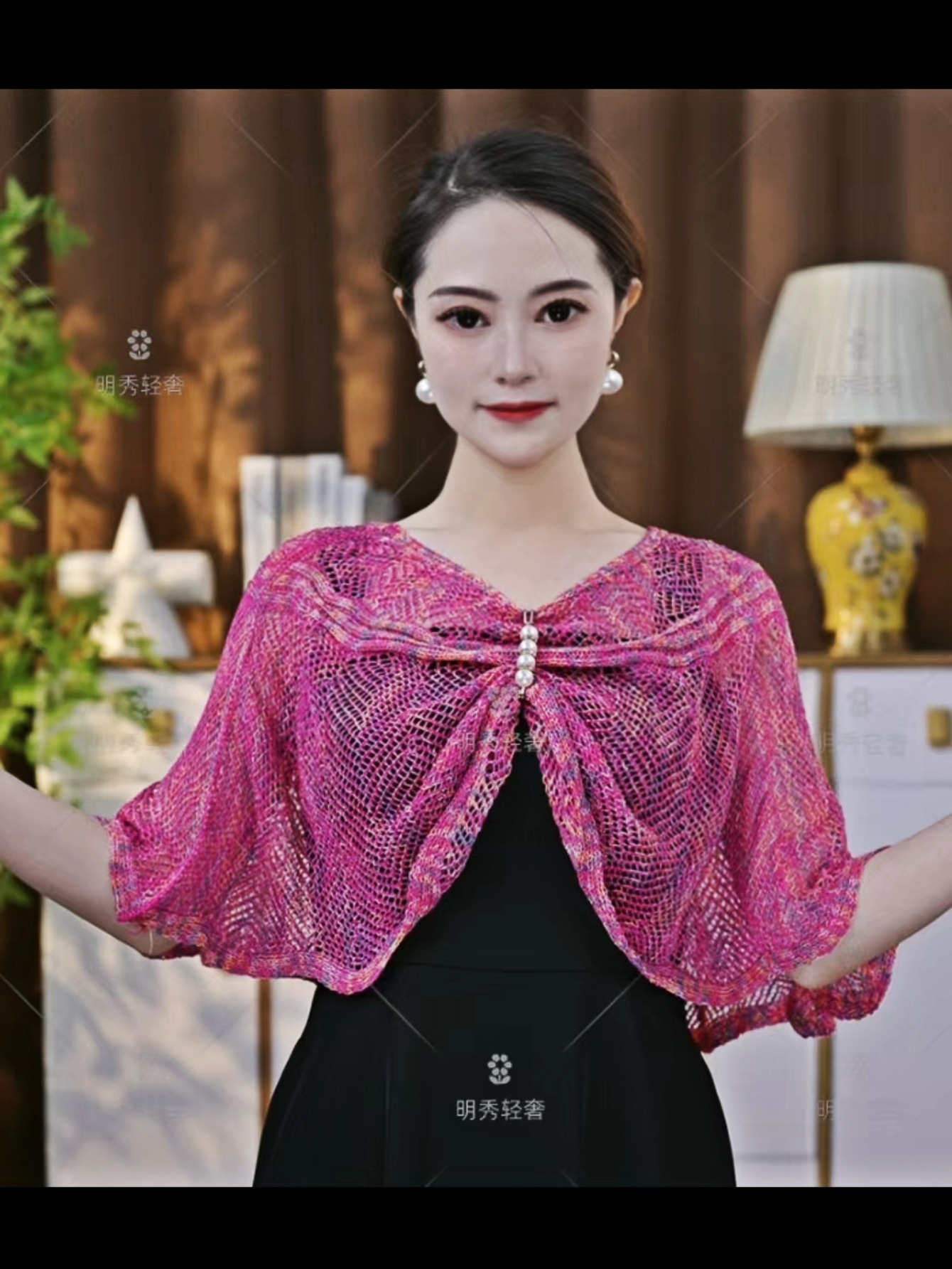 Picture of Women's Winter Pullover Neck Warmer, Solid Color Korean Style Versatile Neck Wrap, Knitted Ice Silk Pullover Small Cape Shawl