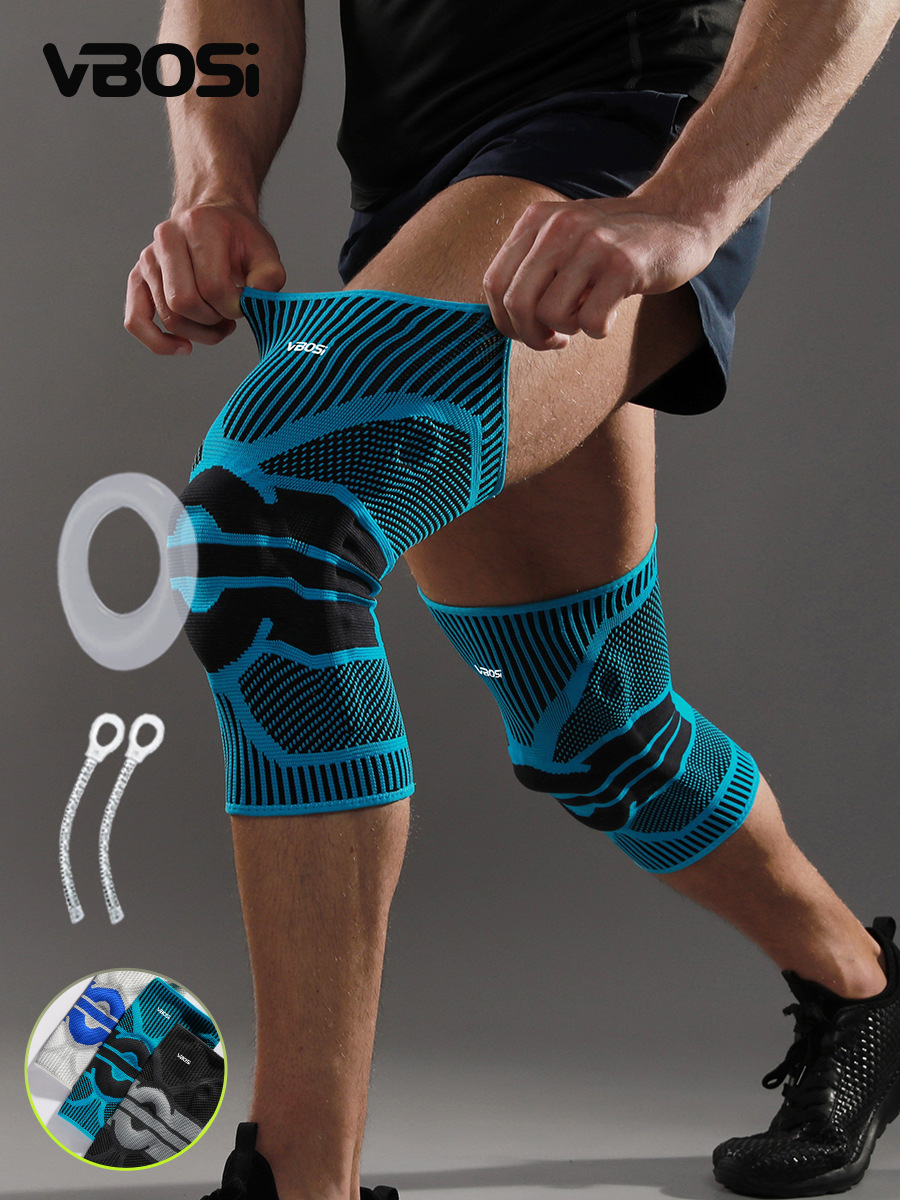 Vbosi Knee Protector Silicone Anti-Collision Joint Protection Outdoor Running Basketball Sports Support Knee Protector Manufacturer Wholesale