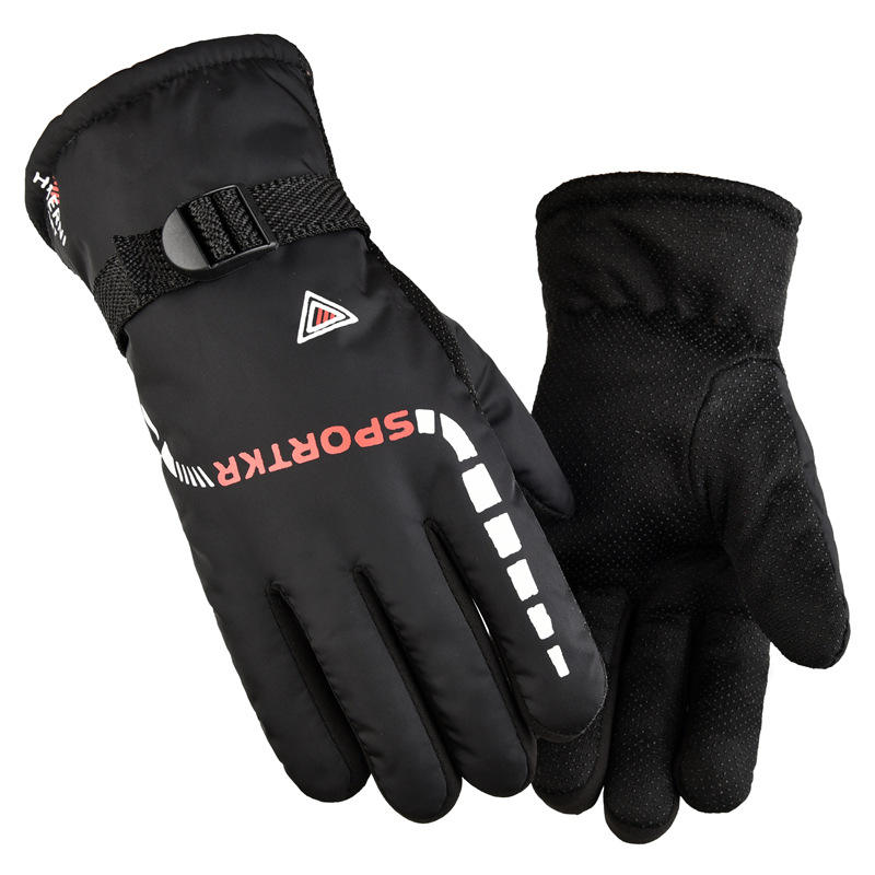 Picture of Men's Winter Warm Gloves Electric Motorcycle Riding Gloves Velvet Thickened Outdoor Sports Ski Gloves
