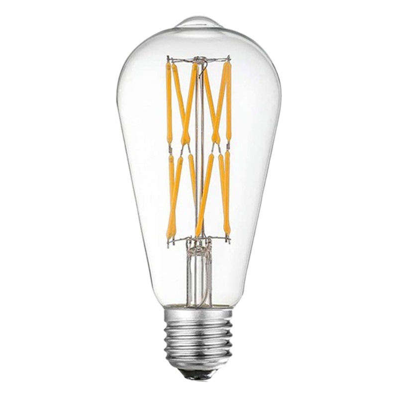 ST64 Edison retro filament lamp bulb warm yellow wall lamp pendant lamp E27 large screw dimmable brown LED light