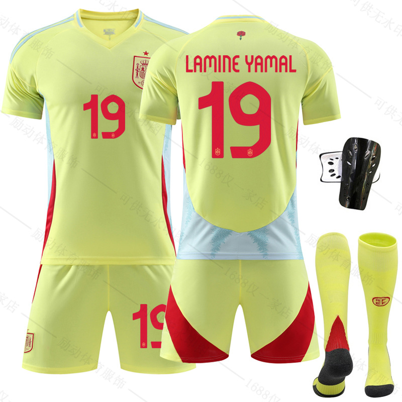 2024 Spain away 17 Nico football uniform suit jersey No. 7 Morata 19 Yamal 10 Olmo