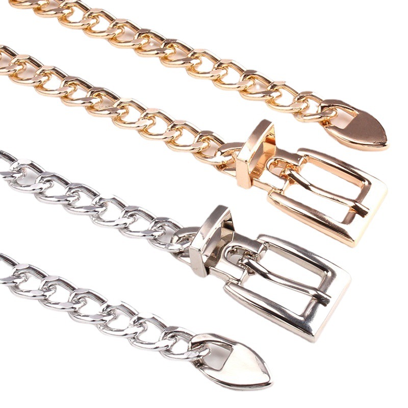 European and American Cross-Border Jewelry Fashion Single-Layer Metal Chain Waist Body Chain Retro Versatile Waist Chain Women's Spot Wholesale