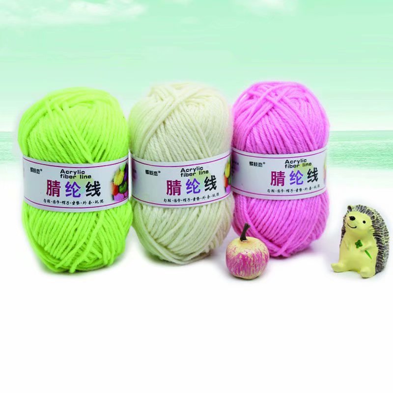 Foreign trade export 25 grams of acrylic wool in the thick doll cushion cotton slippers line handmade DIY weaving wholesale