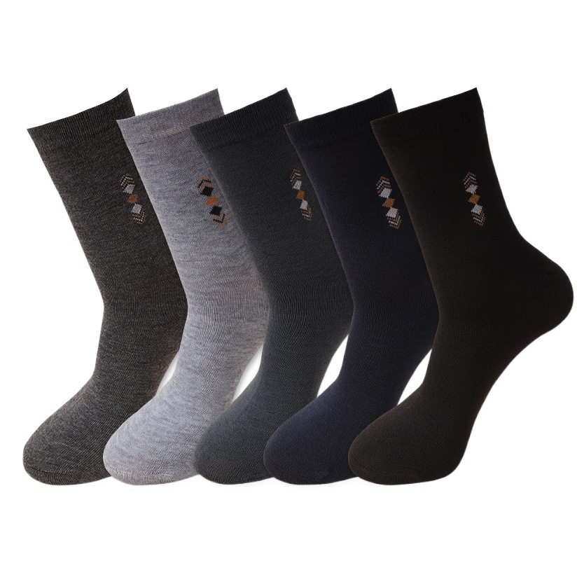 Socks Autumn and Winter Men's Mid-tube Socks Four Seasons Sweat Absorbent Breathable Odor-proof Men's Stockings Middle-aged Socks Casual Cotton Socks