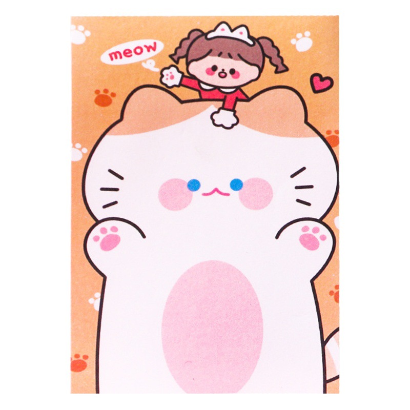 Colorful Cartoon sticky note note Note Book student Cartoon creative office tearable self-adhesive N times stickers stationery opening season
