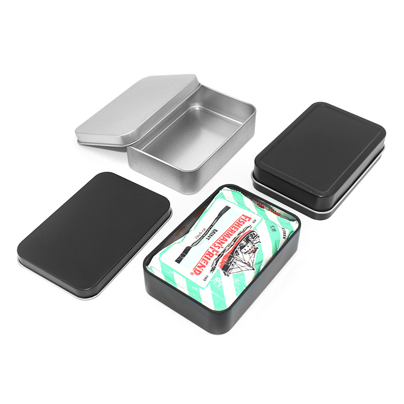Rectangular Tinplate Box Wholesale Window Dice Tarot Scarf Jewelry Box Iron Box Toy Card Bag Square Box