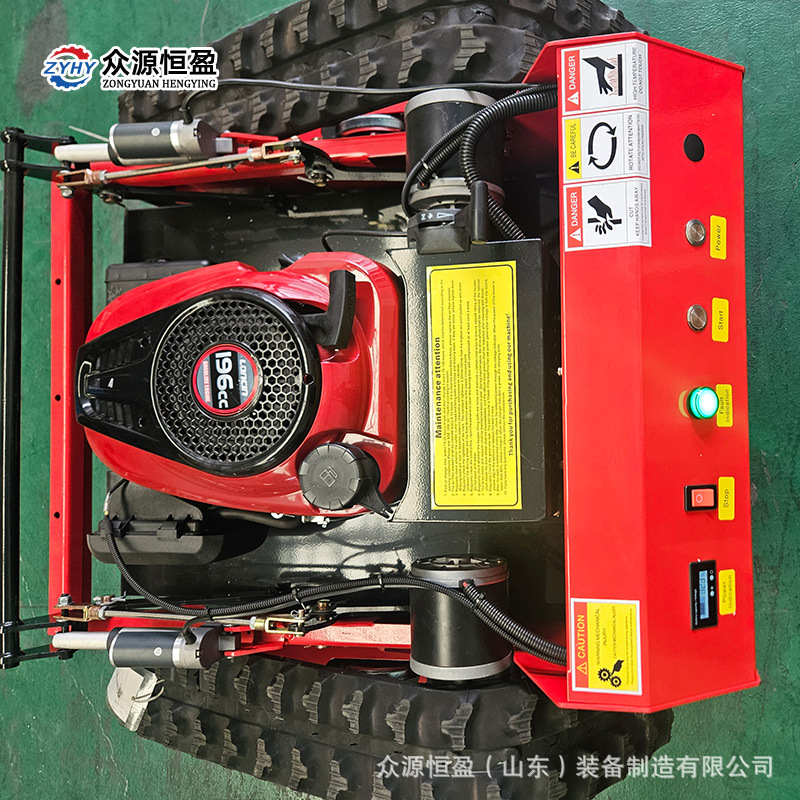 Export Radio-Controlled Lawn Mower Orchard Slope Grass Trimmer Zy550S Remote-Controlled Crawler Weeder