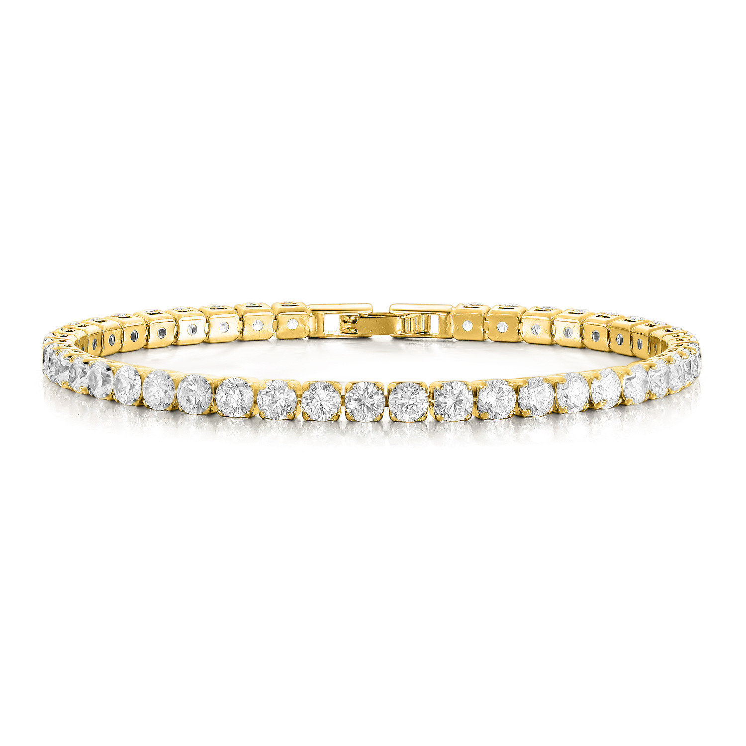 Picture of 4.0mm zircon tennis bracelet for men and women fashion simple bracelet jewelry ins cross-border factory wholesale