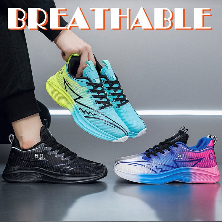 Cross-Border Large Size 50 Men's 48 Summer New Men's Shoes Non-Slip Running Shoes Breathable Lightweight Mesh Shoes for Teenagers