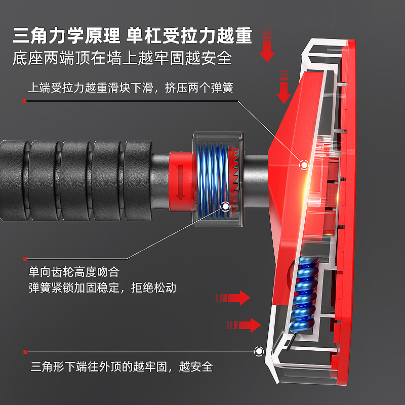 Picture of Slider horizontal bar indoor home fitness equipment pull-up device children's sports home punch-free door single lever