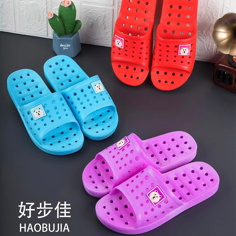In stock bathroom slippers summer hollow simple couple slippers home indoor non-slip slippers shit feeling wholesale