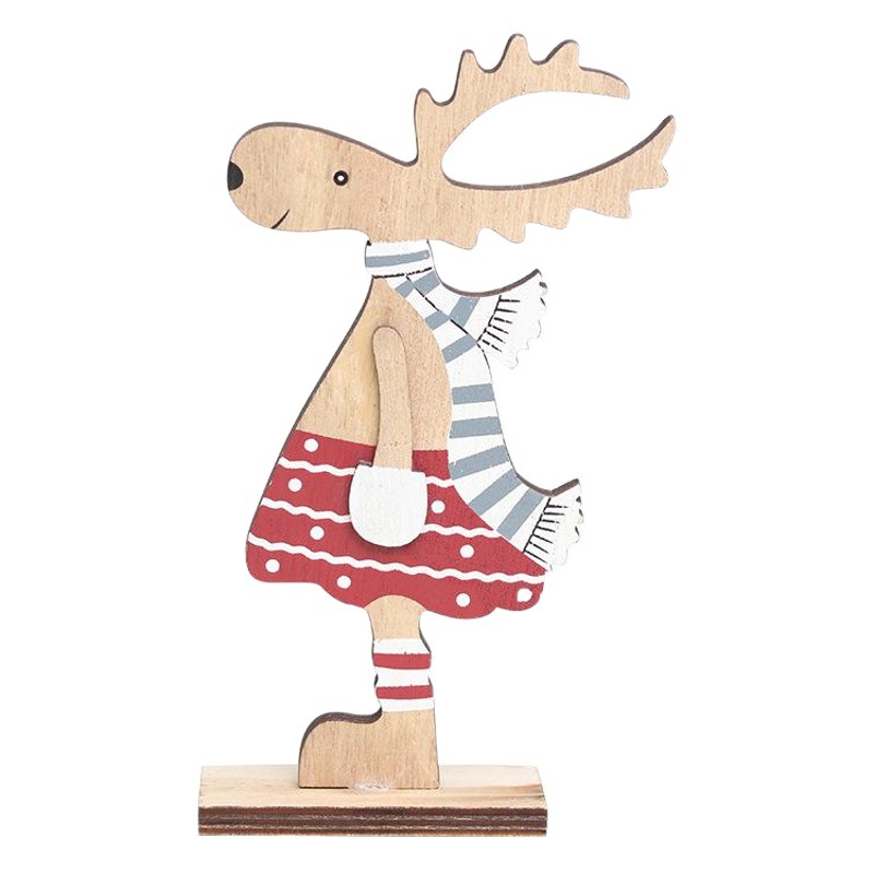 Cross-border in stock Christmas Decorations Assembled Painted Woodwork Ornaments Party Desktop Ornaments