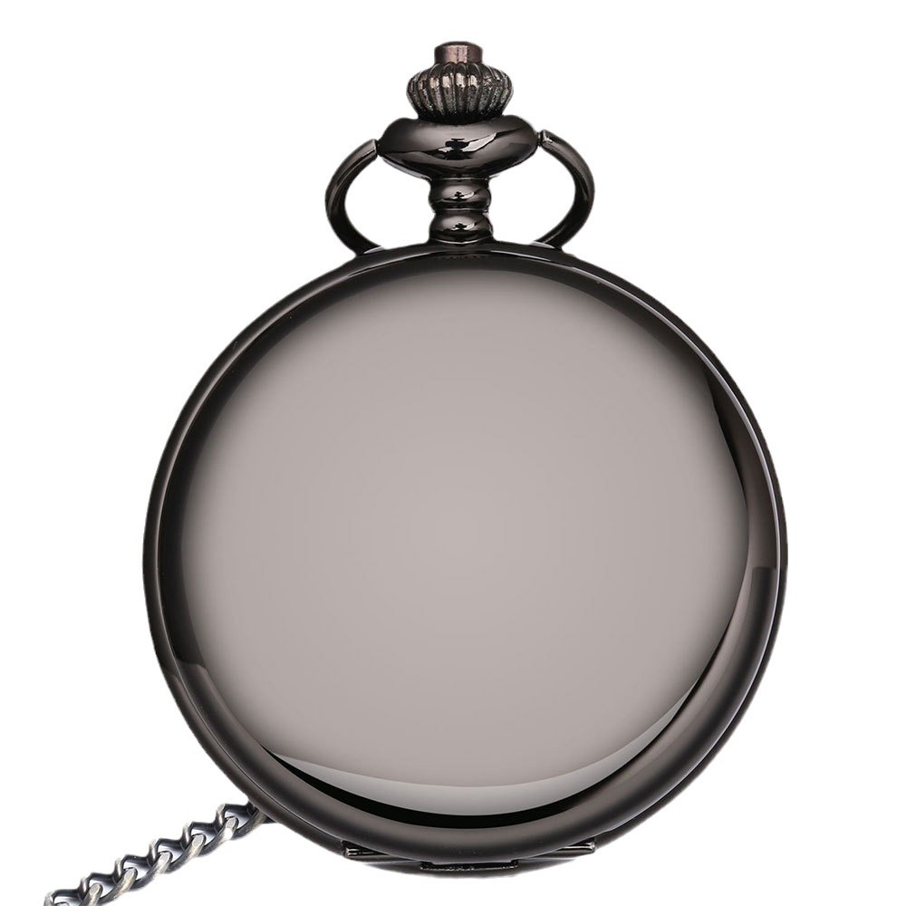 Picture of Pocket watch glossy laser logo lettering retro flip two-sided light quartz pocket watch Boshia leisure pocket watch wholesale