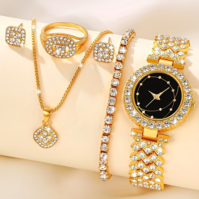 Christmas Cross-Border Women's Watch Set Valentine's Day Gift for Girlfriend Fashion Versatile Light Luxury Necklace and Bracelet Set