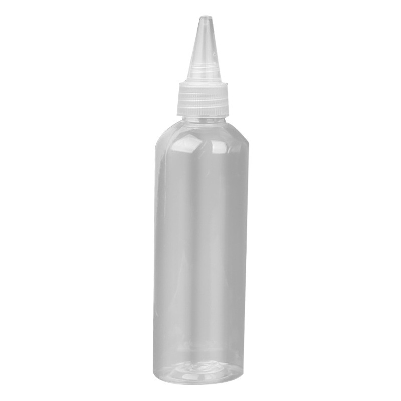 120 150 200 300 500ml pointed mouth plastic bottle PET transparent extrusion pigment bottle sub-bottle